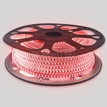 светодиодная лента smd 2835, 120led/m, 9.6w/m, 220v, ip67, standart, красный, lp
