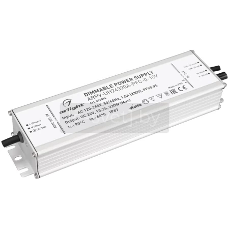 блок питания arpv-uh24320a-pfc-0-10v (24v, 320w, 13.3a, ip67), arlight