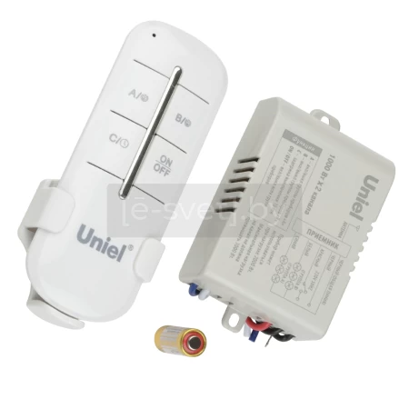 выключатель дистанционный uch-p005-g2 (230v, 2000w, 2 зоны, 433mhz, пду), uniel