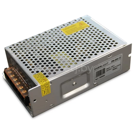 блок питания zm-200-12 (12v, 200w, 16.67a, ip20), overlight