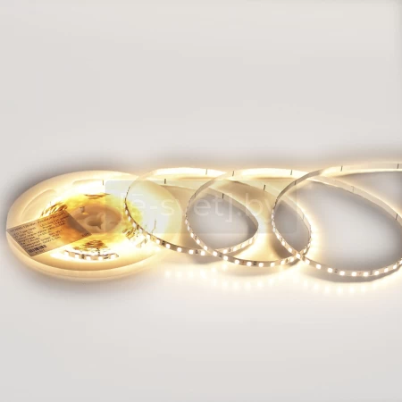 светодиодная лента smd 2835, 120led/m, 10w/m, 24v, ip20, 5мм, без скотча, standart plus, тёплый белый 3000к, icled