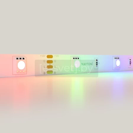 светодиодная лента smd 5050, 30led/m, 7.2w/m, 12v, ip20, cri80, standart, rgb, maytoni