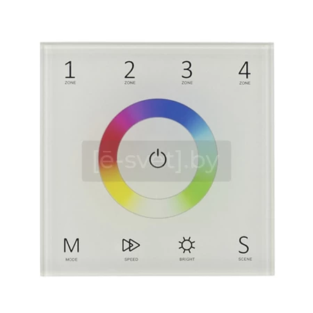 панель-rgb t13-ic73 (4 зоны, 220v, 2.4ghz, dmx512), белый, icled