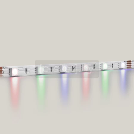 светодиодная лента smd 3838, 60led/m, 6w/m, 24v, ip20, 5мм, standart plus, rgb, maytoni