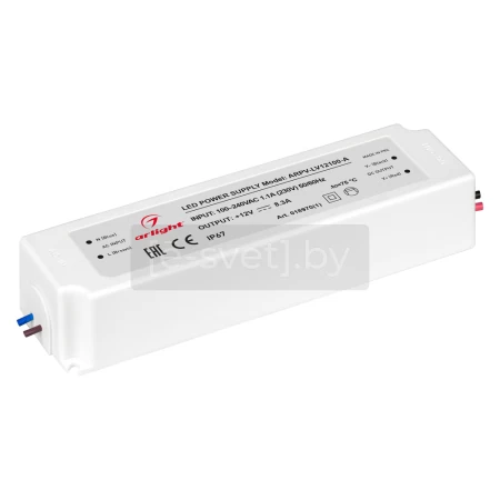 блок питания arpv-lv12100-a (12v, 100w, 8.3a, ip67), arlight
