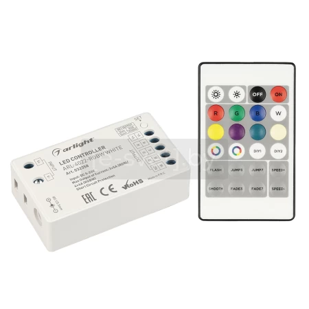 контроллер-rgbw arl-4022-rgbw (5-24v, 80-384w, 2.4ghz, пду), белый, arlight