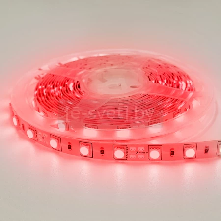 светодиодная лента smd 5050, 60led/m, 14.4w/m, 12v, ip20, standart, красный, lp