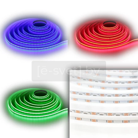 светодиодная лента cob, 756led/m, 16w/m, 12v, ip20, premium, rgb, icled