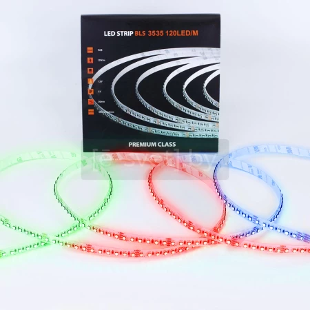 светодиодная лента smd 3535, 120led/m, 24w/m, 24v, ip20, premium, rgb, icled